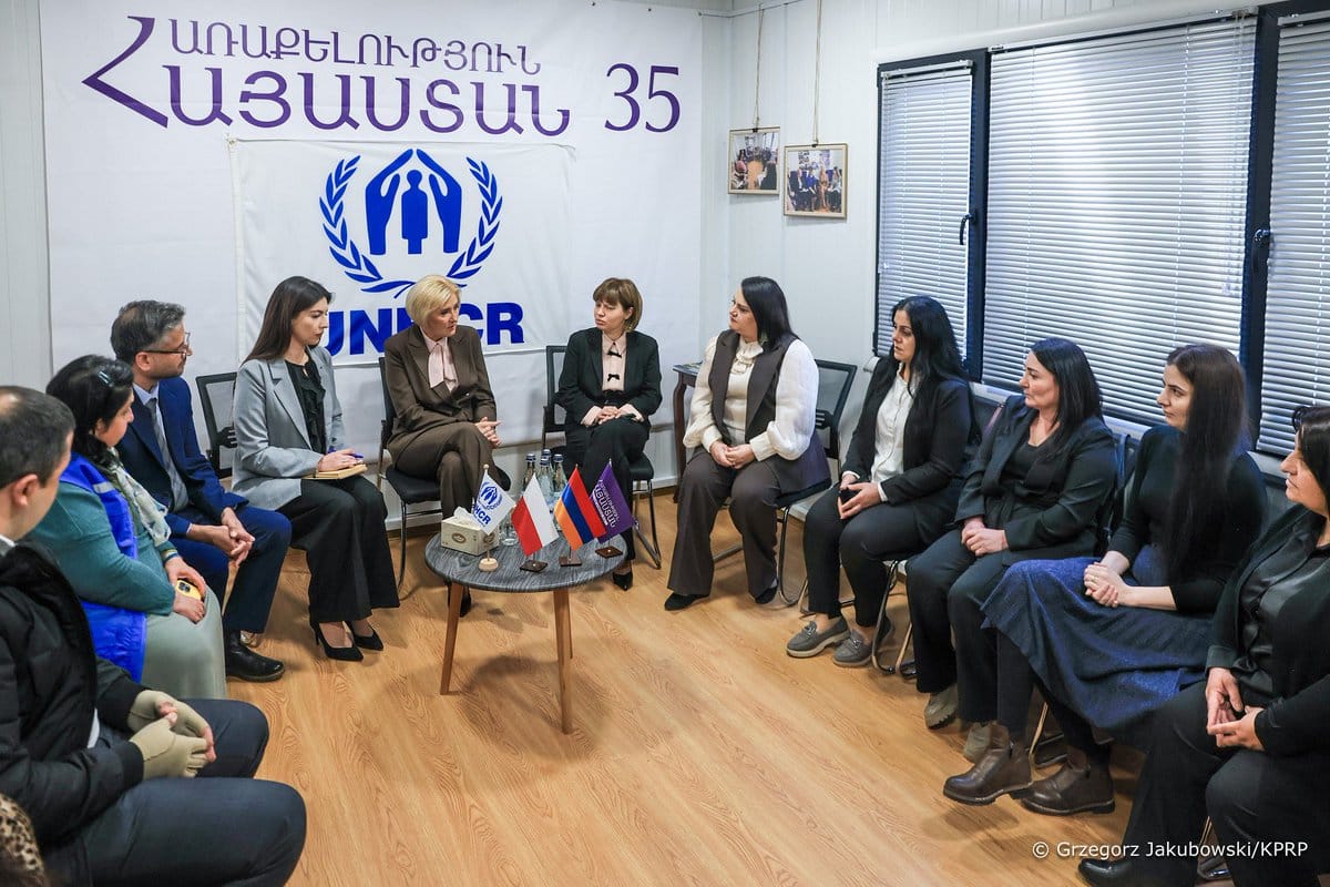 Poland’s First Lady Meets Displaced Artsakh (Nagorno-Karabakh) Families in Armenia
