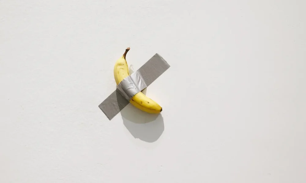 banana on the wall