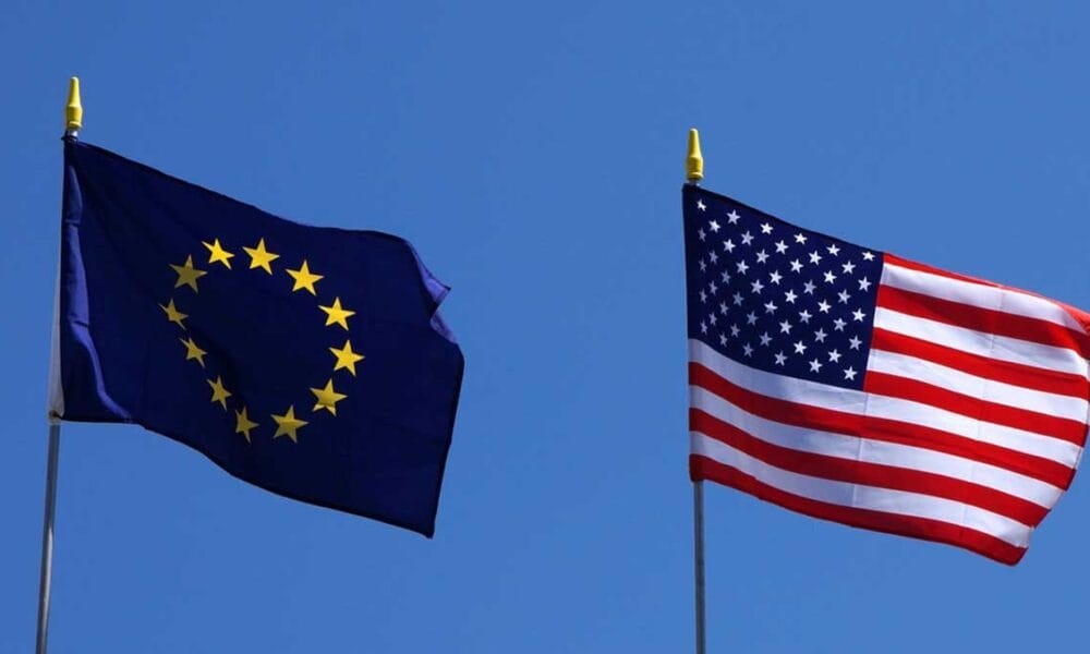 EU USA flags