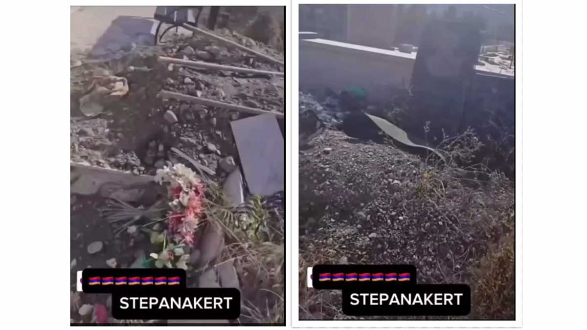 Azerbaijanis continue to vandalize cemeteries