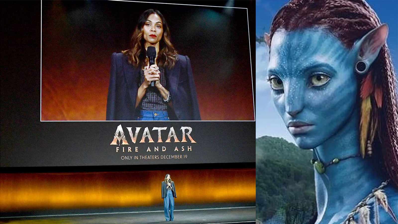 Zoe Saldaña Unveils ‘Avatar Fire and Ash’ at CinemaCon Azat TV