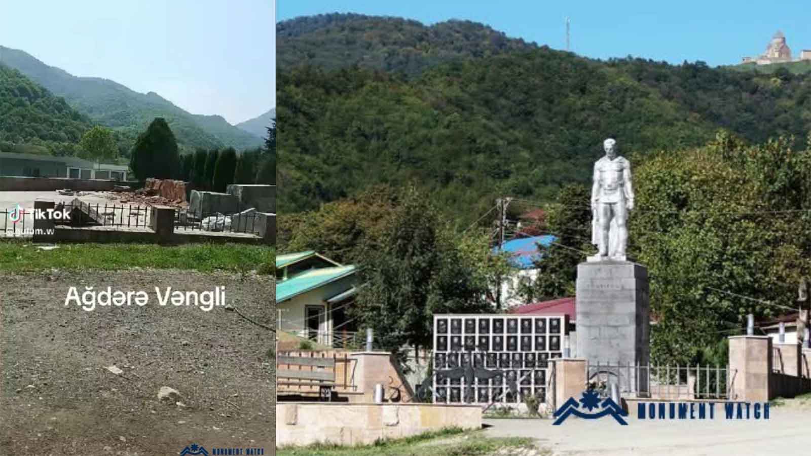 Memorials Destroyed By Azerbaijan in Vank Village of Artsakh Ahead of May 9 Commemoration