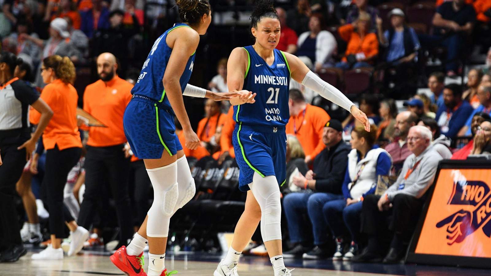 Napheesa Collier, the WNBA MVP frontrunner, suffered an ankle injury during the Minnesota Lynx's recent game, sparking concerns about her season's trajectory. Despite this setback, teammate Kayla McBride's historic performance secured a commanding victory for the Lynx.