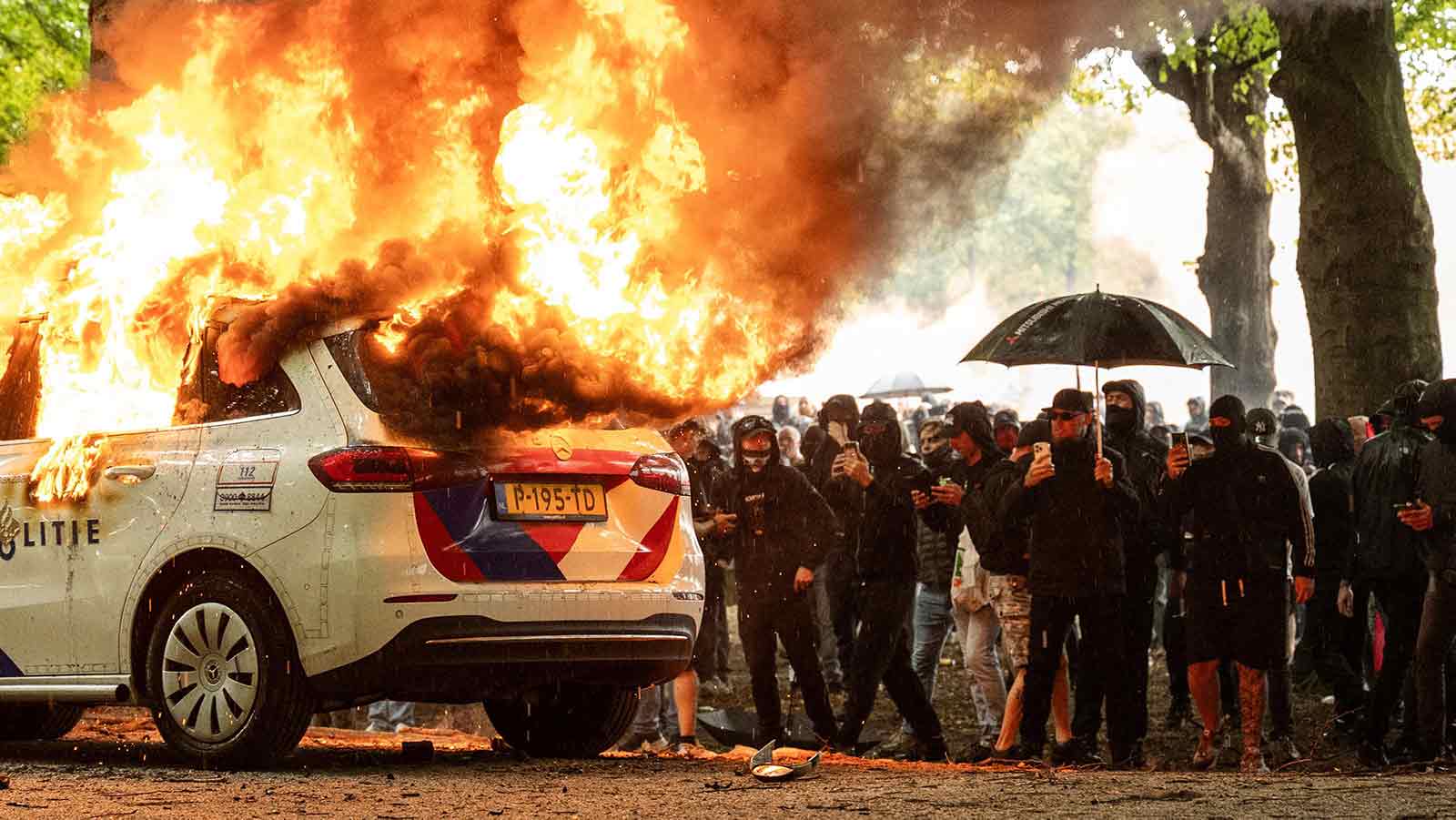 Violence Erupts at Dutch Anti-Immigration Protest Ahead of Election