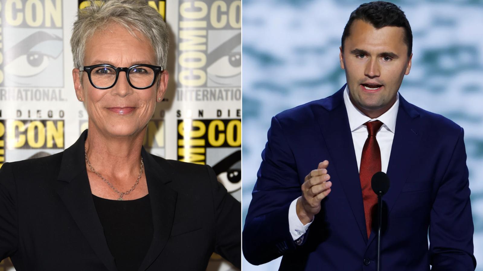 Jamie Lee Curtis broke down in tears recalling the late activist Charlie Kirk, honoring his humanity despite their stark ideological differences after his tragic death.