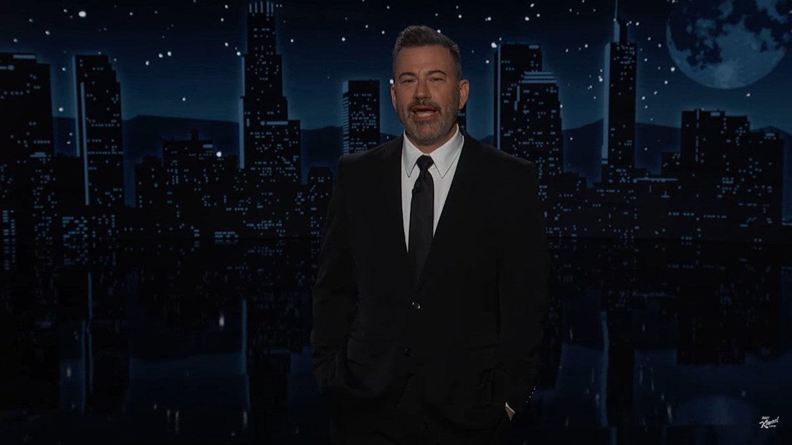 Jimmy Kimmel resumes his late-night show with biting commentary on Trump, quashes Italy relocation rumors, and announces a special Brooklyn run with Stephen Colbert as a guest.