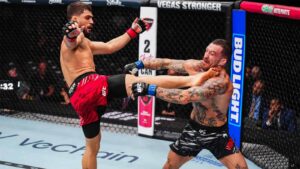 Ramiz Brahimaj Submits Austin Vanderford with Second-Round Guillotine at UFC 320