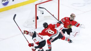 Sam Lafferty’s Standout Goal Highlights Blackhawks’ Grit in OT Loss to Devils