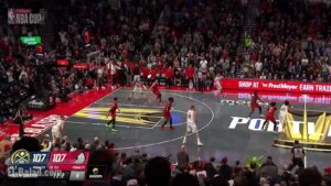 Shaedon Sharpe’s Block and Scoring Lift Trail Blazers Over Nuggets in Wild NBA Cup Opener