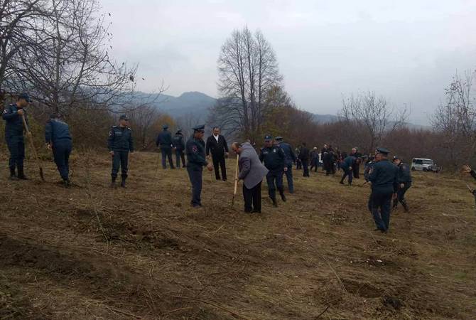 2000 ընկուզենու ծառ է տնկվել ոստիկանների կողմից