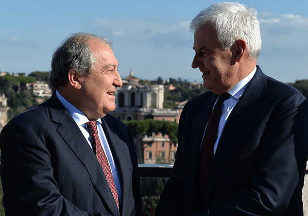 Արմեն Սարգսյանը հանդիպել է «Լեոնարդո» ընկերության գլխավոր գործադիր տնօրեն Ալեսանդրո Պրոֆումոյի հետ