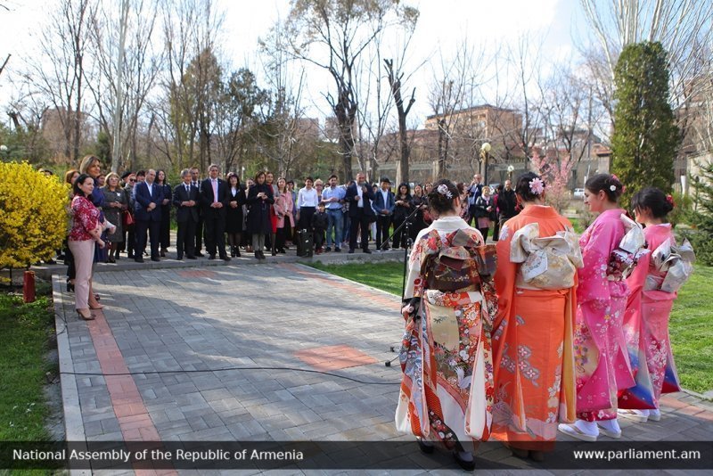 Ազգային ժողովի այգում նշվել է ճապոնական Հանամիի տոնը (ֆոտոշարք)