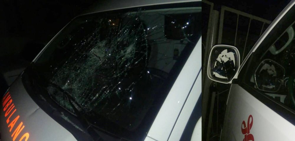 Վնասել են «շտապօգնության» մեքենան. կա բերման ենթարկված