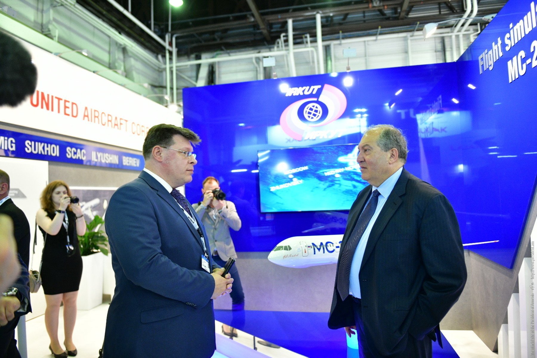 Արմեն Սարգսյանը Լը Բուրժեում հյուրընկալվել է ռուսական United Aircraft Corporation-ի տաղավարում