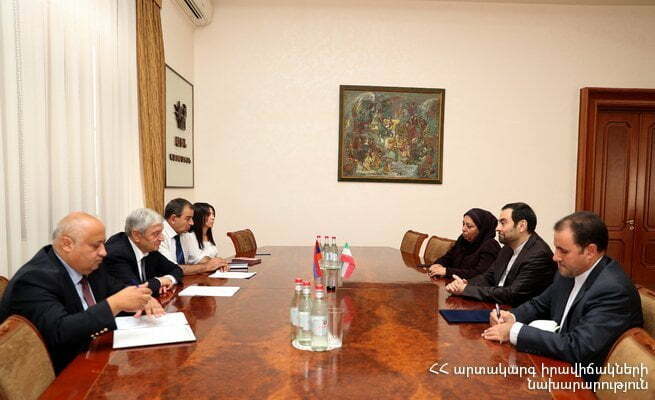 Նախարար Ցոլակյանն ընդունել է Իրանի դեսպանին