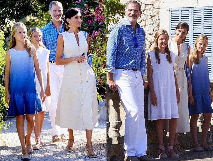 Իսպանիայի թագավորի և կնոջ հանգիստը դուստրերի հետ