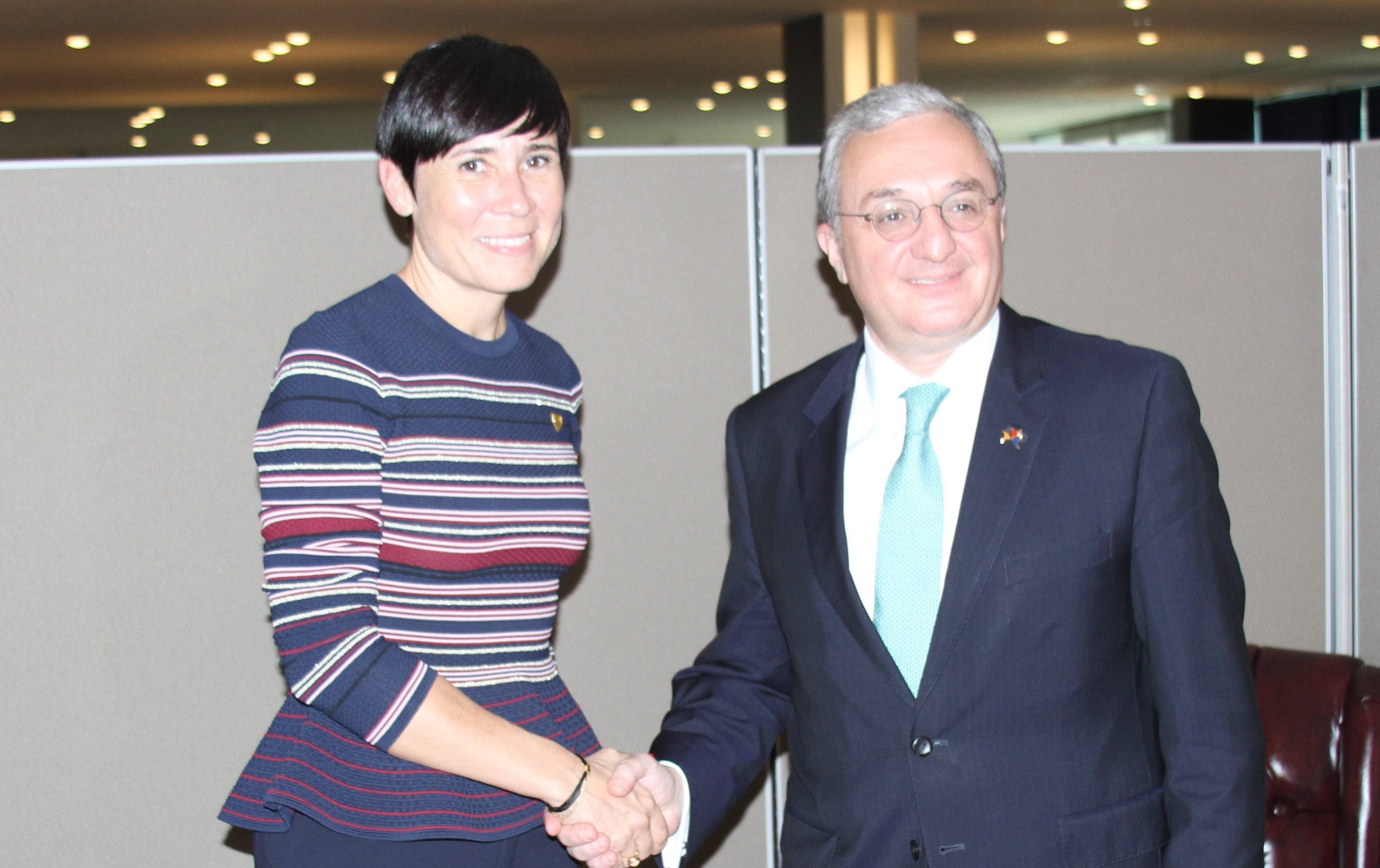 Զոհրաբ Մնացականյանը Նորվեգիայի գործընկերոջ հետ քննարկել է երկկողմ օրակարգին առնչվող հարցերի լայն շրջանակ (ՏԵՍԱՆՅՈւԹ)