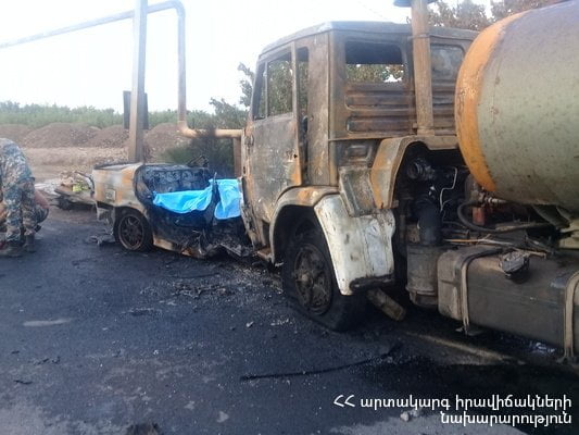 Հրդեհի բռնկմամբ ավտովթար Երևան-Մեղրի ճանապարհին․ կան տուժածներ և 3 զոհ (ՏԵՍԱՆՅՈւԹ)