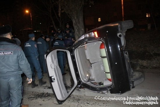 Սիսիան-Երևան ճանապարհին ավտոմեքենան կողաշրջվել է. կա տուժած