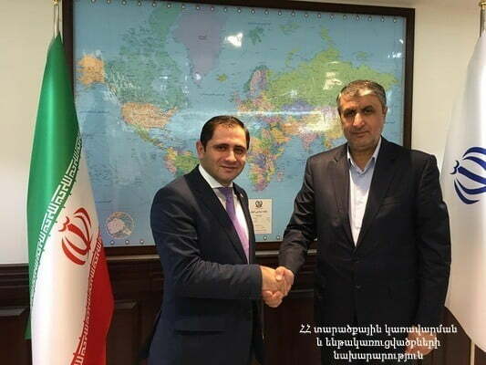 Սուրեն Պապիկյանը հանդիպել է Իրանի ճանապարհաշինության և քաղաքաշինության նախարար Մոհամմադ Էսլամիի հետ