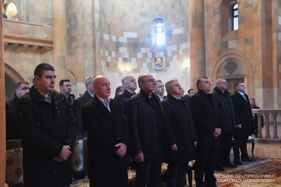 Արցախի նախագահը մասնացել է Սուրբծննդյան պատարագին
