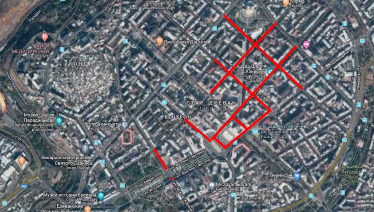 Մարտի 1-ին Երևանում մի շարք փողոցներ փակ կլինեն (ՏԵՍԱՆՅՈՒԹ)