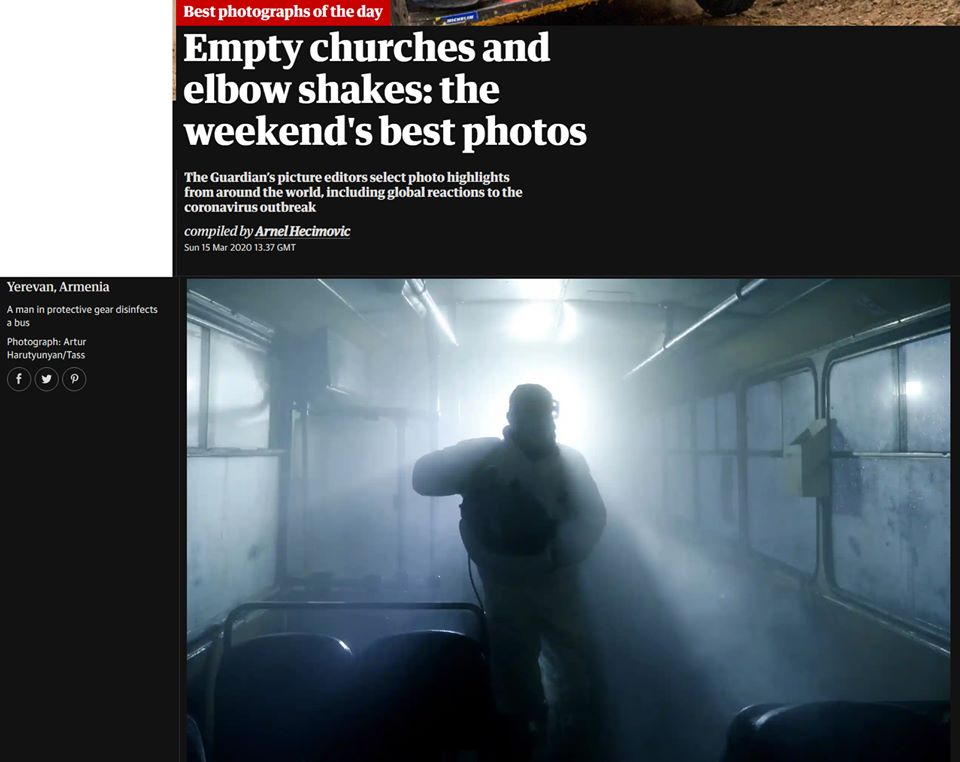 The Guardian-ի լավագույն լուսանկարների շարքում է ավտոբուսն ախտահանող հայ տղամարդը
