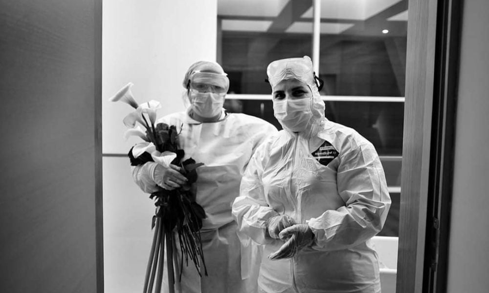 Անակնկալ ծաղիկներ Իտալիայից վերադարձած և կարանտինում գտնվող անձանց համար