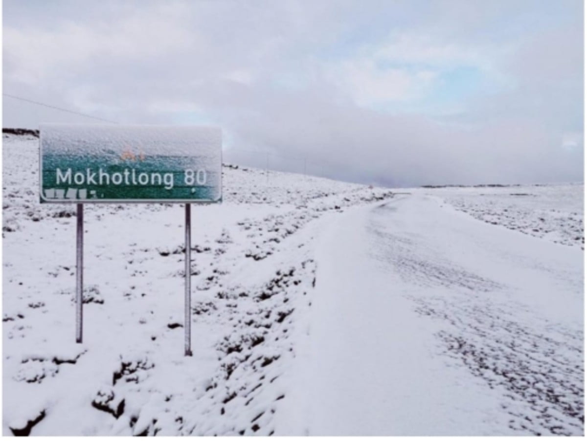 Աֆրիկայի Լեսոթո հանգստավայրում ձյուն է տեղացել