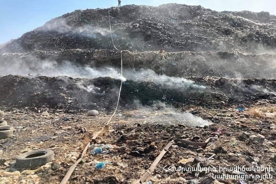 Մարվել է Նուբարաշենի աղբավայրում բռնկված հրդեհը (ՏԵՍԱՆՅՈւԹ)
