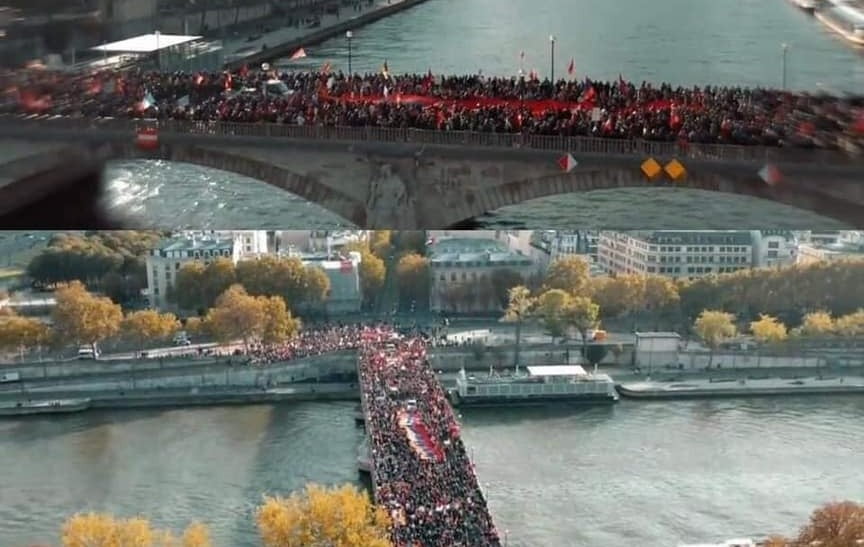 Ֆրանսահայերը բողոքի ակցիա են իրականացրել Սենա գետի ողջ երկայնքով