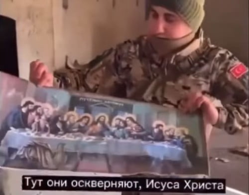 Ադրբեջանցի զինվորականները ցինիզմով վանդալիզմի են ենթարկում հայկական եկեղեցին