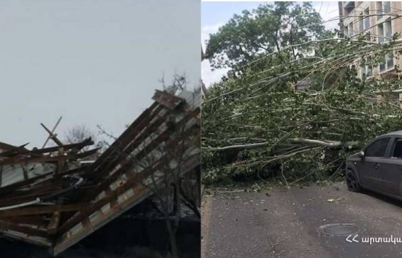 Երևանում ուժգին քամին վնասներ է հասցրել