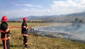 Քարահունջ գյուղում այրվել է մոտ 46 հա հնձած ցորենի արտ