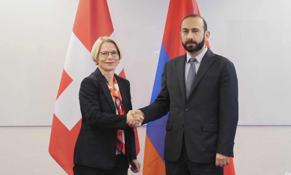 Արարատ Միրզոյանը հանդիպել է Շվեյցարիայի ԱԳ դաշնային դեպարտամենտի պետքարտուղար Լիվիա Լյոյի հետ