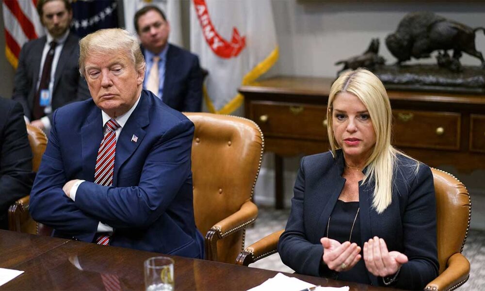 Pam Bondi and Trump