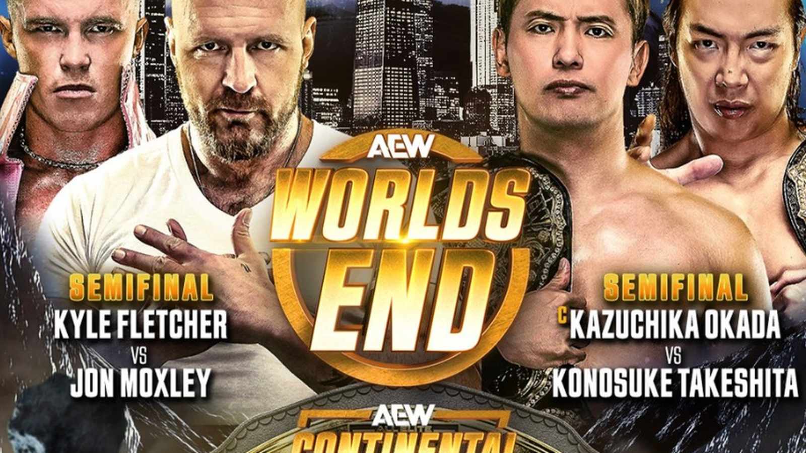 AEW wrestlers celebrating championship win