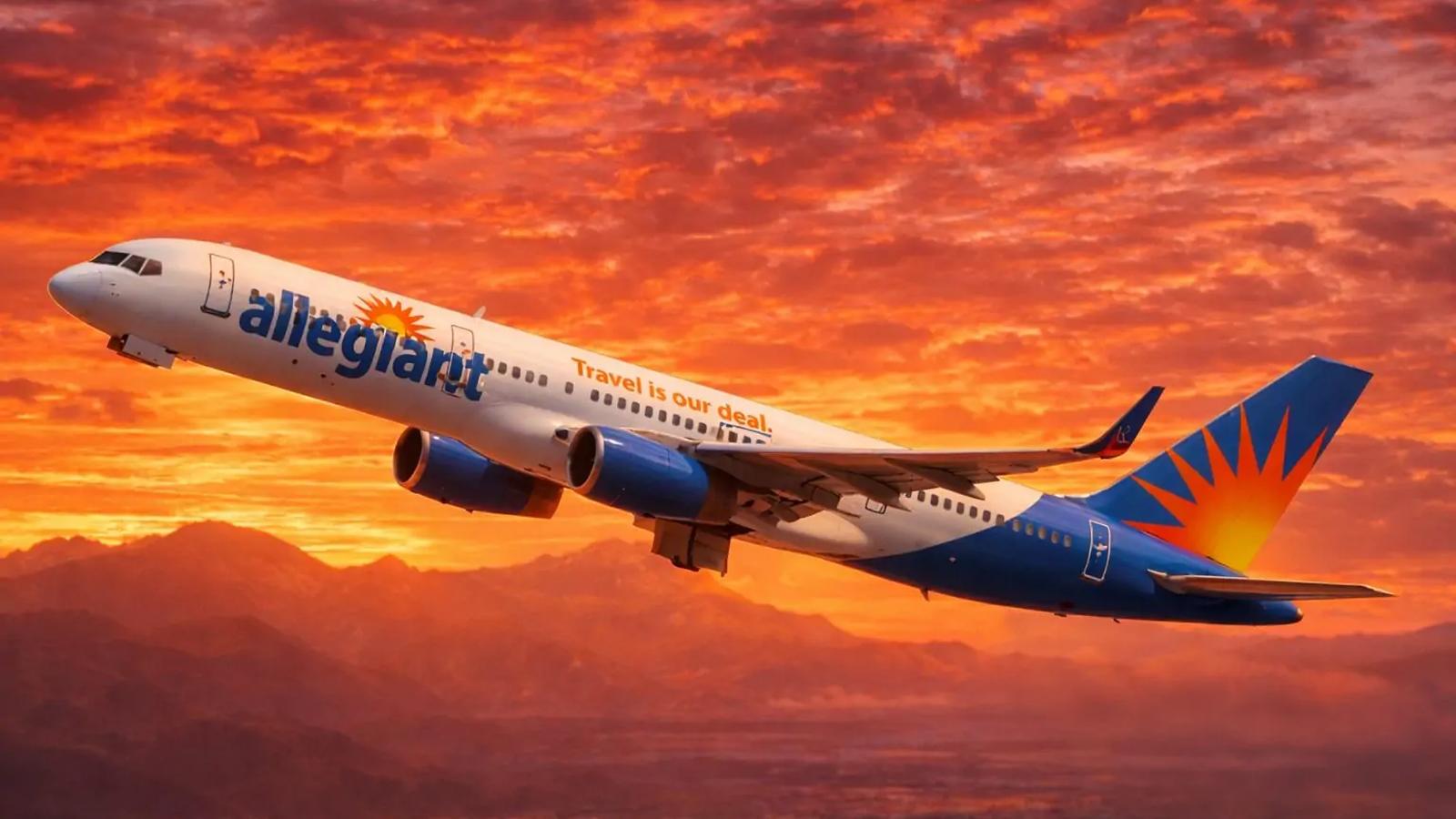 Allegiant Airlines route map graphic