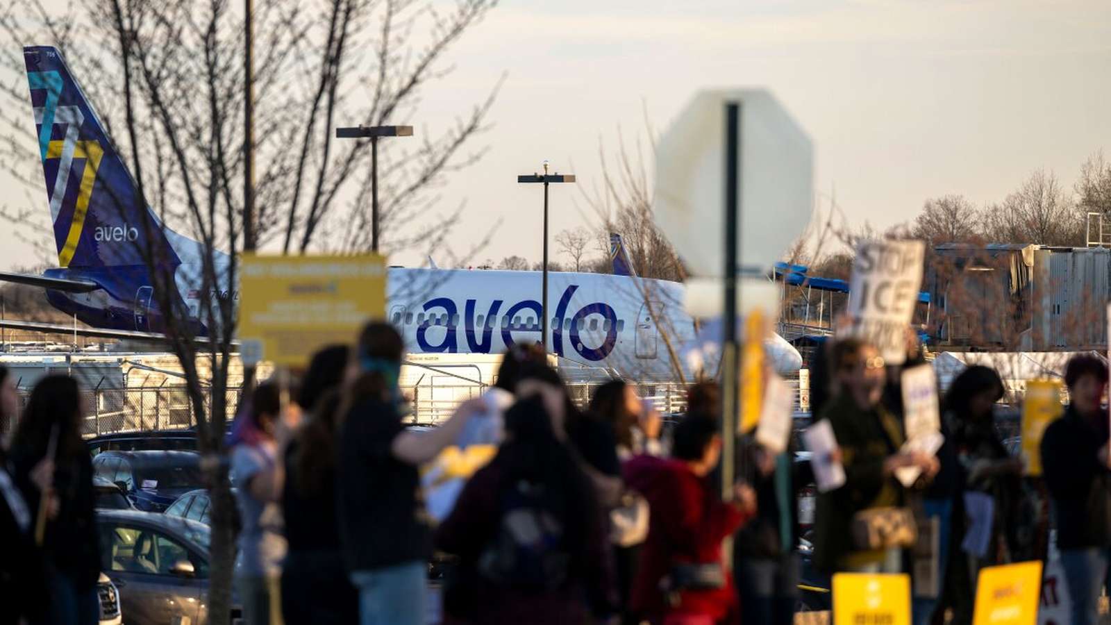 Avelo Airlines jet on runway