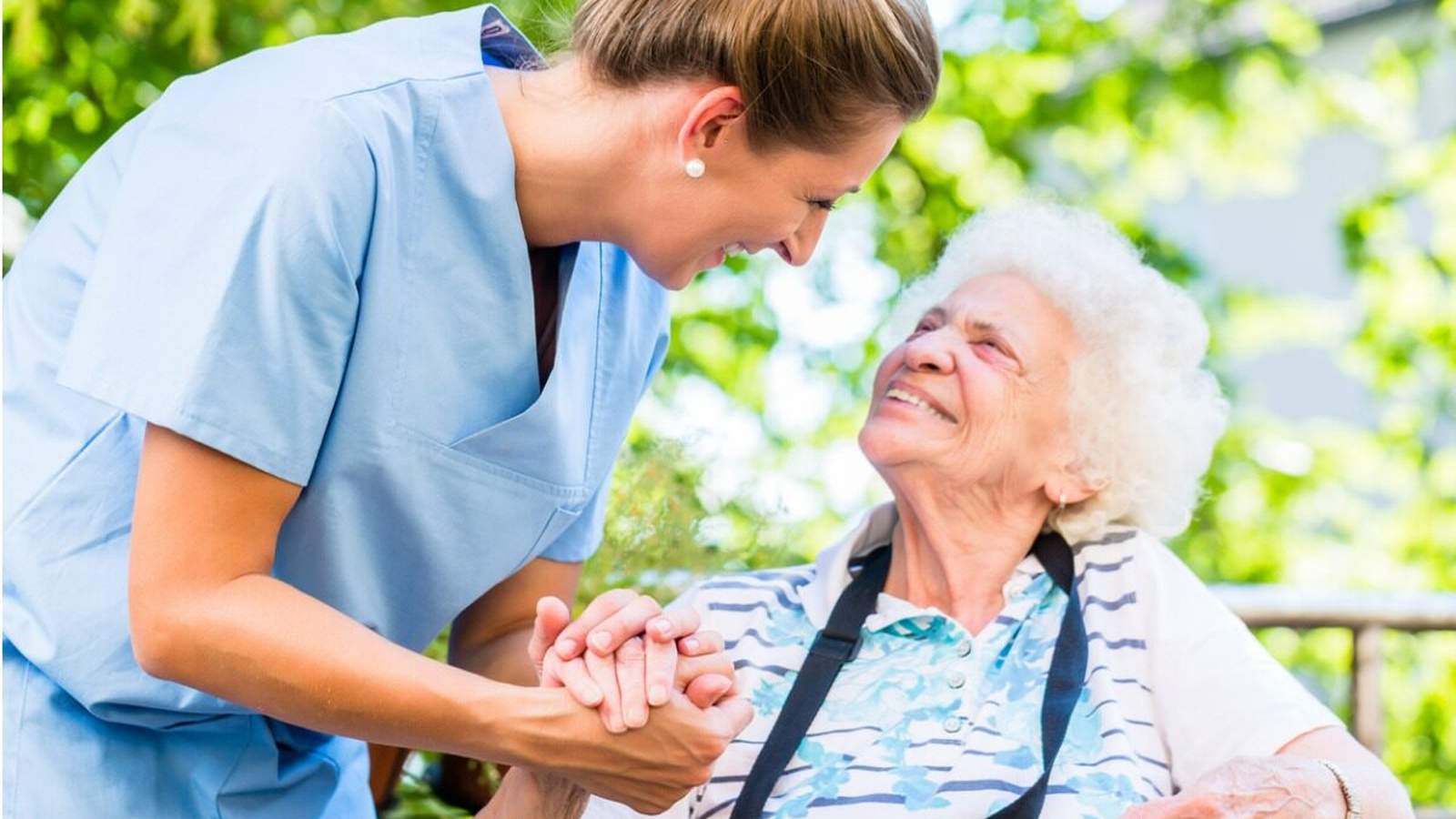 Elder using health monitoring device