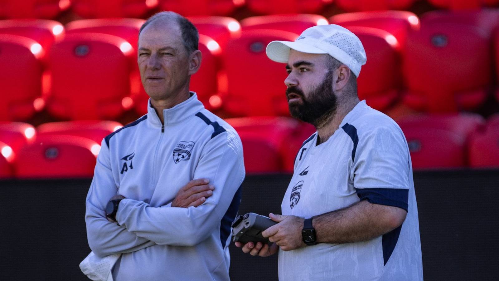 Adelaide United soccer team in action