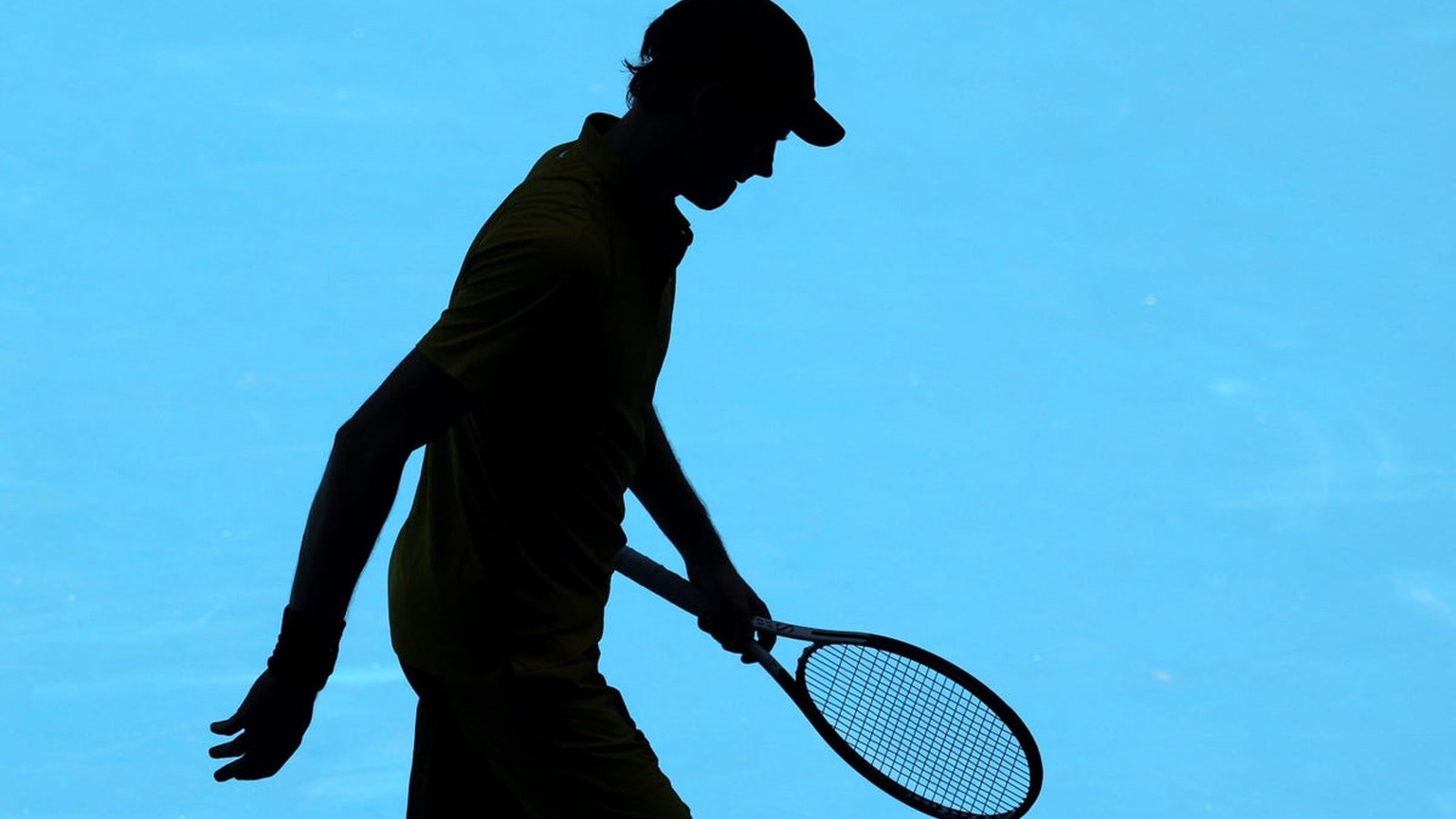 Tennis player on court during Australian Open