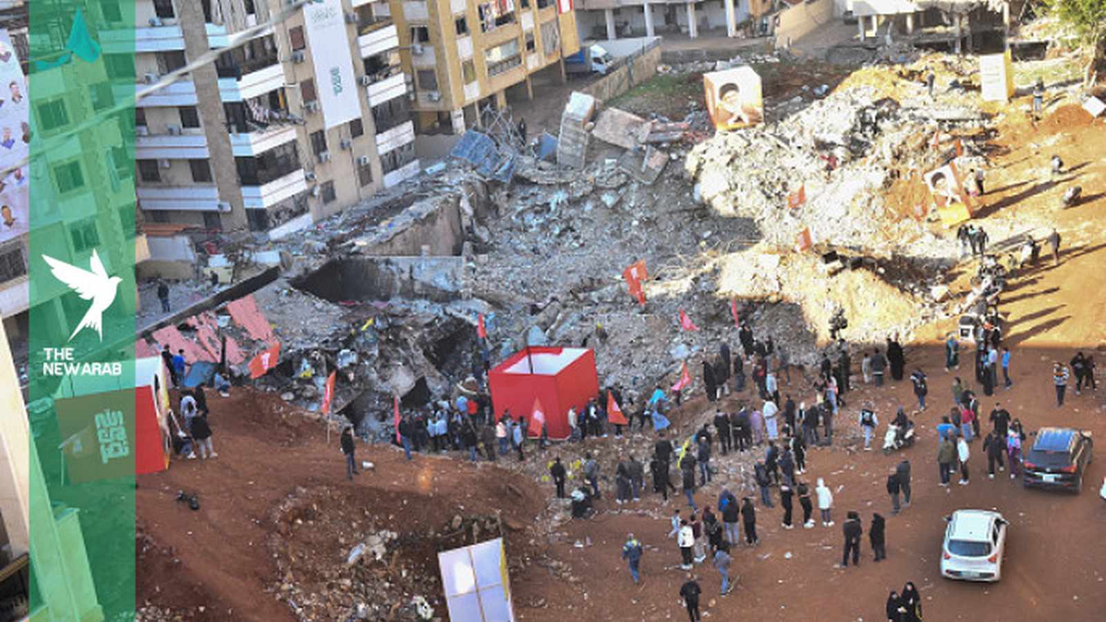 Destroyed buildings after Beirut strike