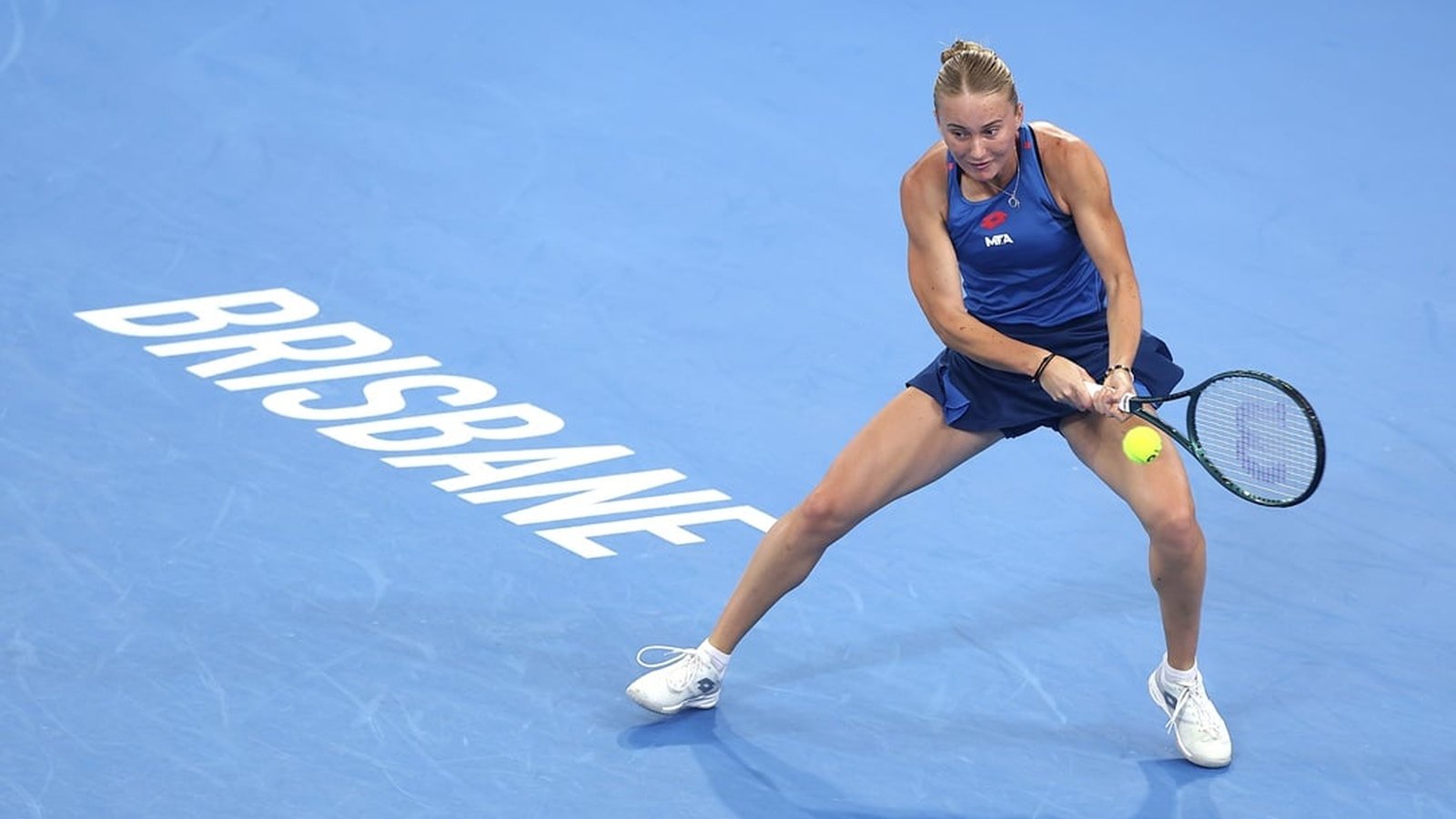 Tennis players on Brisbane hard court