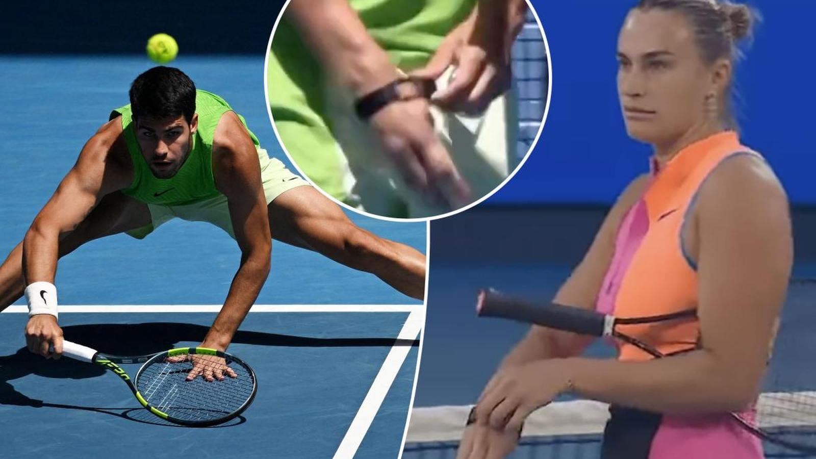 Carlos Alcaraz playing tennis