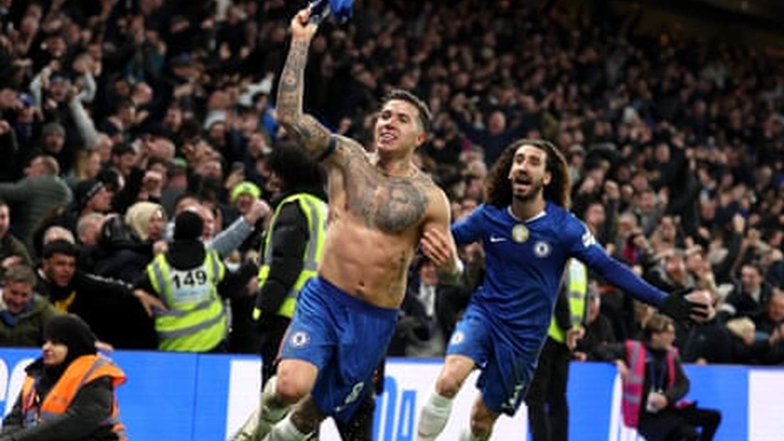 Football players during a match