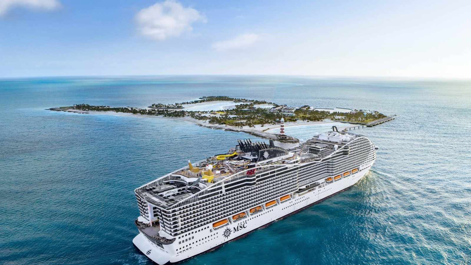 Luxury cruise ship at sea