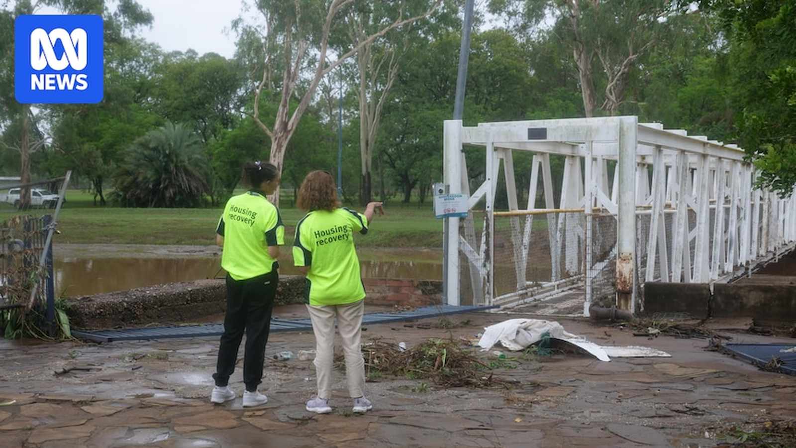 Houses submerged in Queensland floodwaters