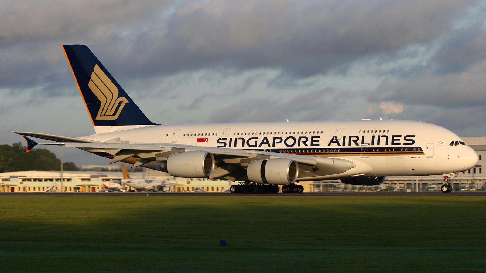 Singapore Airlines Airbus A350 at airport