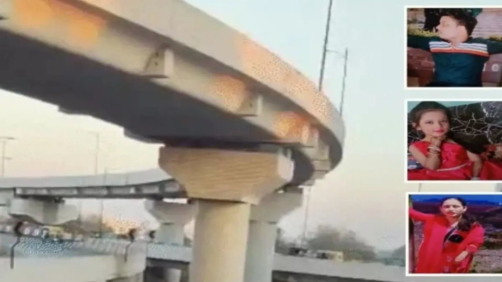 Accident scene on Surat flyover